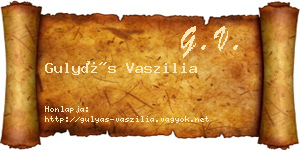 Gulyás Vaszilia névjegykártya